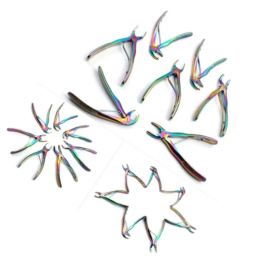 Multi Color Dental Tooth Extracting Forceps
